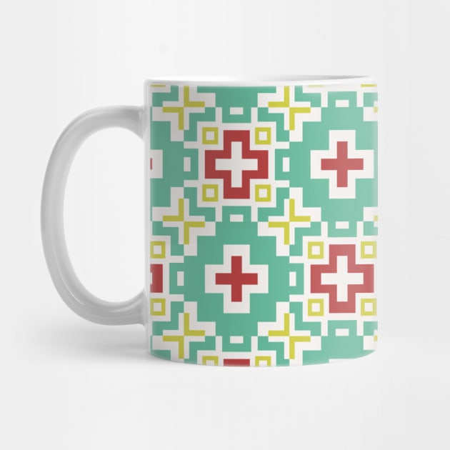 8 Bit Mexican Flower Pattern by Tobe_Fonseca